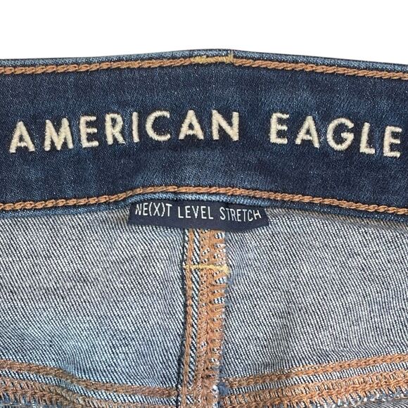 American Eagle Distressed Jegging Jeans Size 12 Long Next Level Stretch 12L - Picture 7 of 9